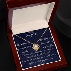 To My Daughter - You fill my days with joy and laughter - Necklace